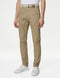 Slim Fit Belted Stretch Chinos